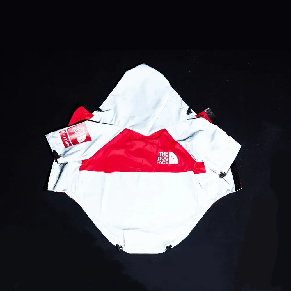 French Bulldog Stormproof Jacket Windproof Waterproof Dog Coat with Face Cover,Reflective Sports Outfit for Frenchie Winter Wear