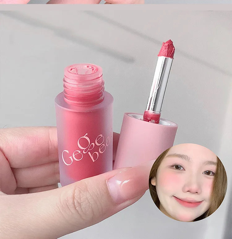 Gege Bear Smooth Multi-purpose Cream Expansion Color Blush Eye Shadow Not Easy to Fade Nude Matte Velvet Lip Glaze