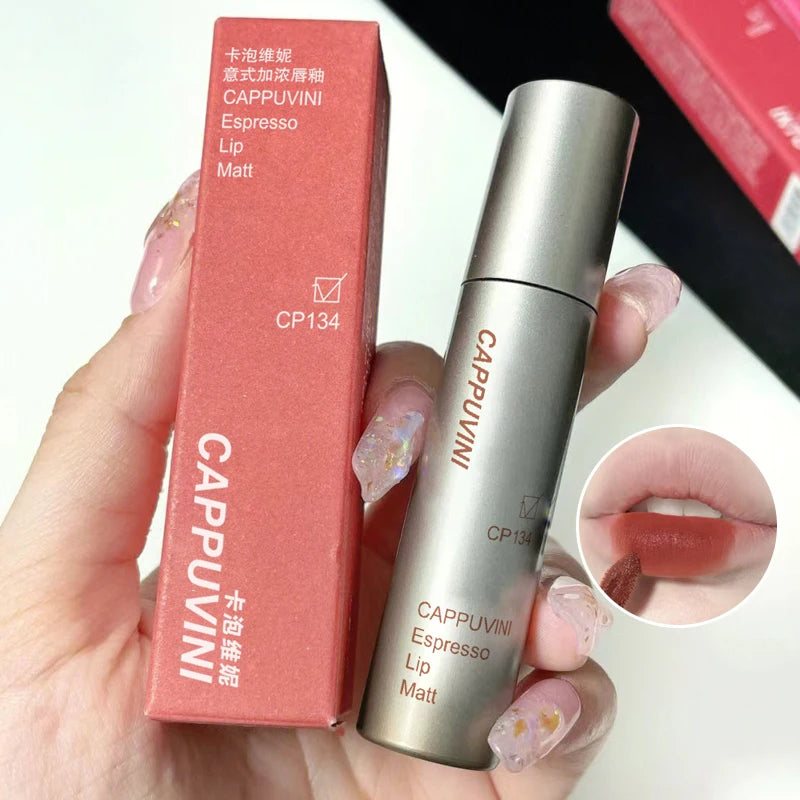 Single Velvet Matte Mist Lip Gloss,Waterproof Non-Stick Cup Lip Glaze Smudge Proof Not Fade Liquid Lipstick