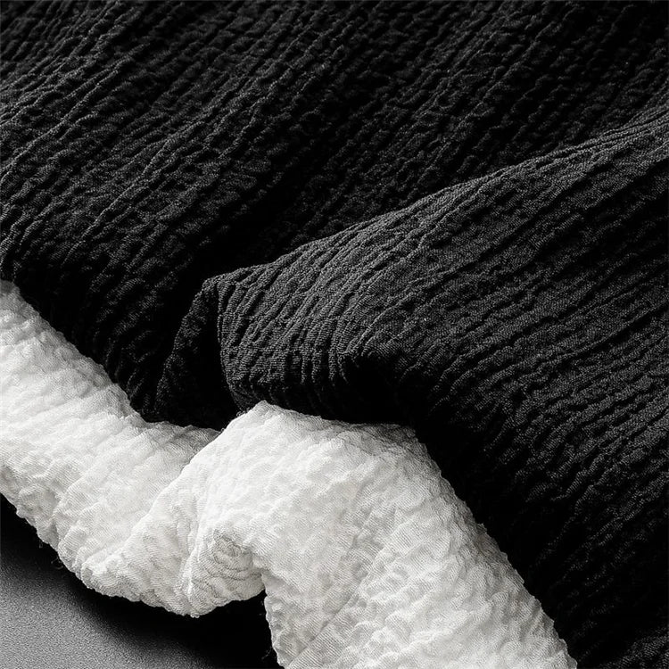 Ice Silk Qui Dry Linen Set Men Summer Thin Loose Set ort Sve Nine Points Pants Two Piece Set Trendy Casual Sportswear