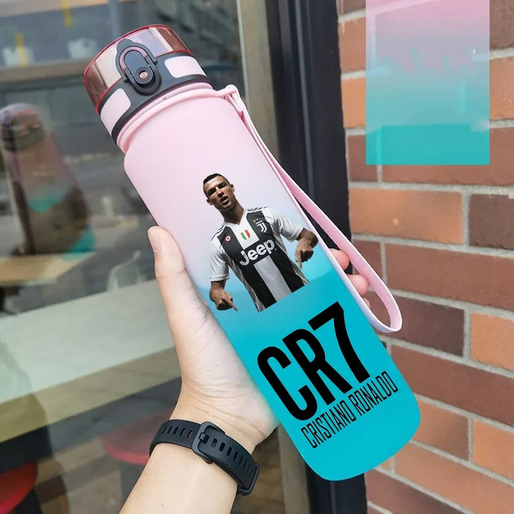 Cristiano Ronaldo  Sports Water Bottle Leak Proof Colorful Plastic Cup Drinking Outdoor Travel Portable Gym Fitness Jugs gift