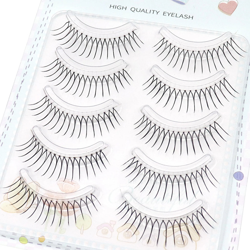 Korean U-shaped False Eyelashes Ins Zhang Yuanying False Eyelashes Natural Wispy Soft V Shaped Lash Extension Comic Eye Makeup