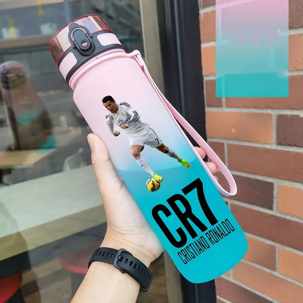 Cristiano Ronaldo  Sports Water Bottle Leak Proof Colorful Plastic Cup Drinking Outdoor Travel Portable Gym Fitness Jugs gift