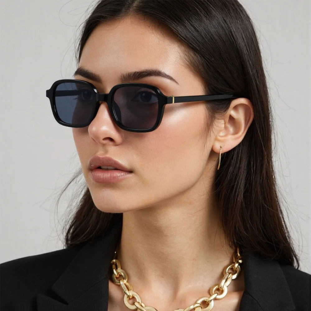 Trendy Compact Circle Sunglasses Stylish Geometric Design UV Blocking Sun Glasses