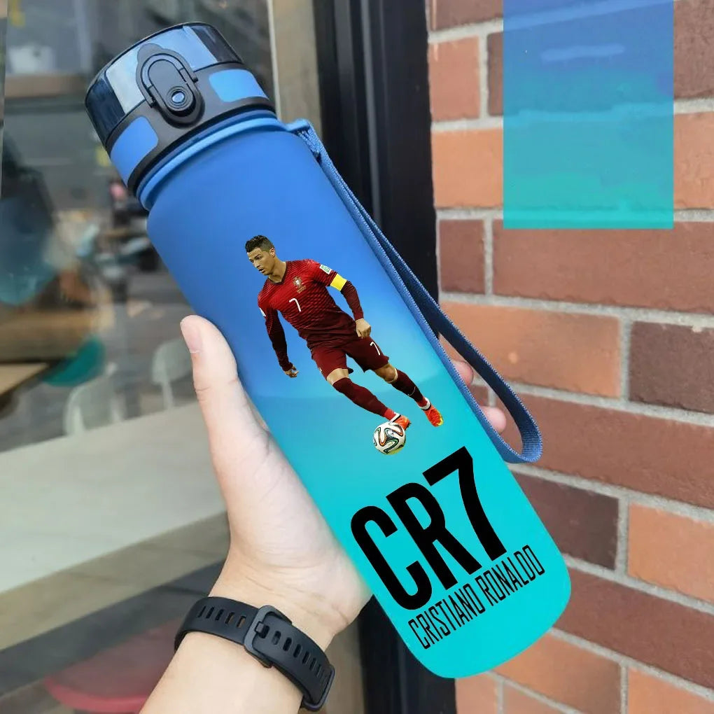 Cristiano Ronaldo  Sports Water Bottle Leak Proof Colorful Plastic Cup Drinking Outdoor Travel Portable Gym Fitness Jugs gift