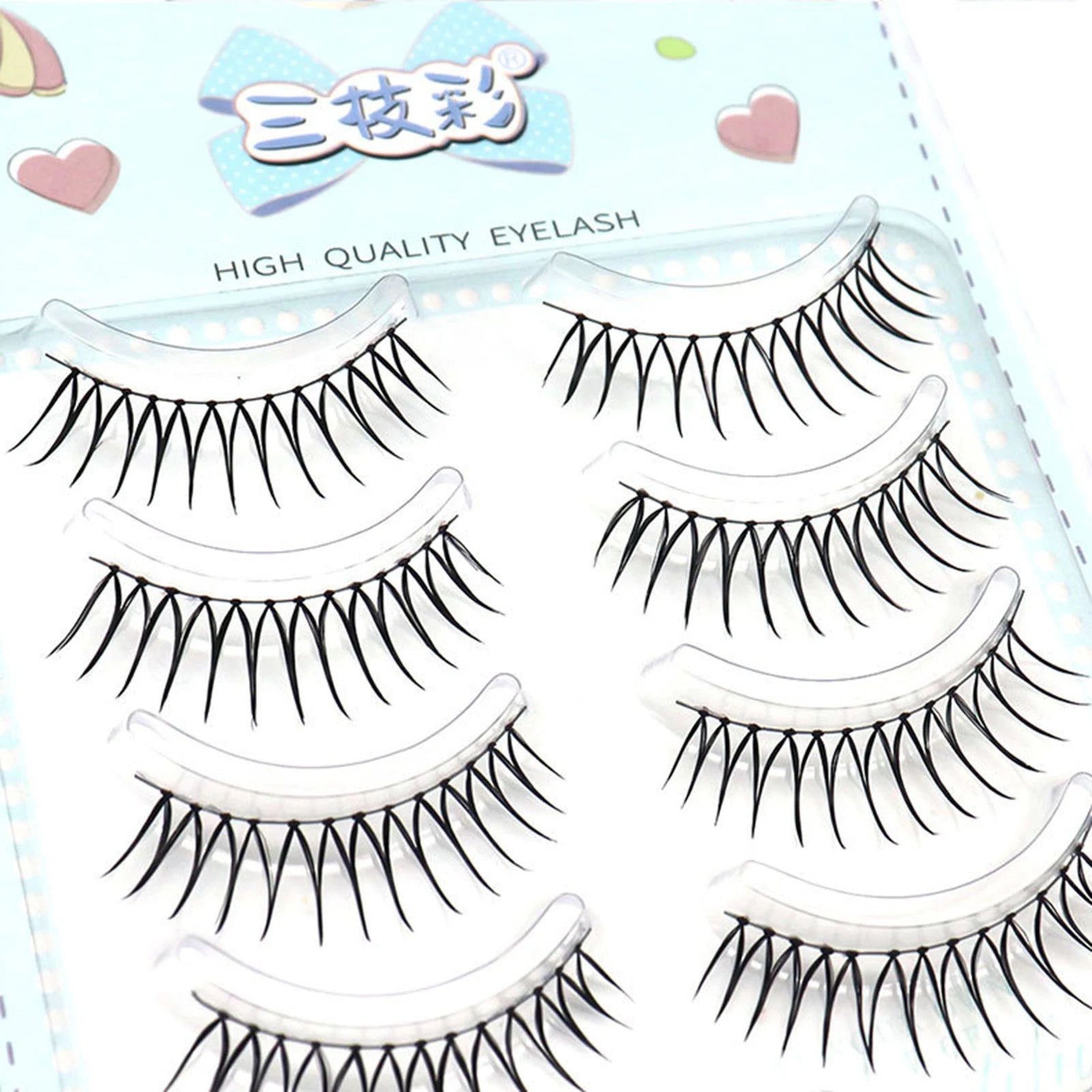 Korean U-shaped False Eyelashes Ins Zhang Yuanying False Eyelashes Natural Wispy Soft V Shaped Lash Extension Comic Eye Makeup