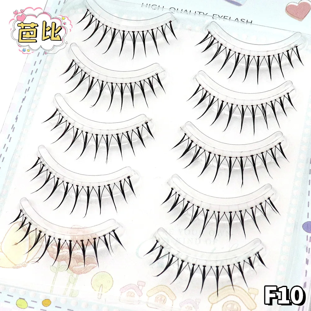 Korean U-shaped False Eyelashes Ins Zhang Yuanying False Eyelashes Natural Wispy Soft V Shaped Lash Extension Comic Eye Makeup