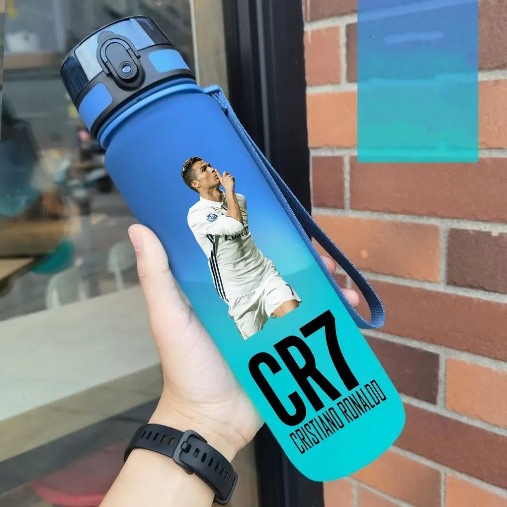 Cristiano Ronaldo  Sports Water Bottle Leak Proof Colorful Plastic Cup Drinking Outdoor Travel Portable Gym Fitness Jugs gift
