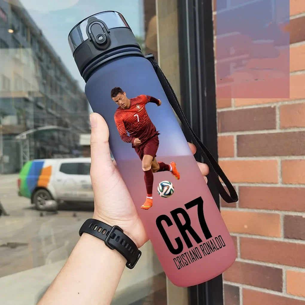 Cristiano Ronaldo  Sports Water Bottle Leak Proof Colorful Plastic Cup Drinking Outdoor Travel Portable Gym Fitness Jugs gift